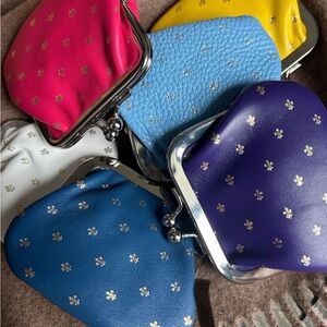 NEW - White Italian Leather Coin Purse / Change purse